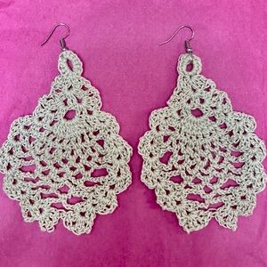Elegant handmade crochet earrings